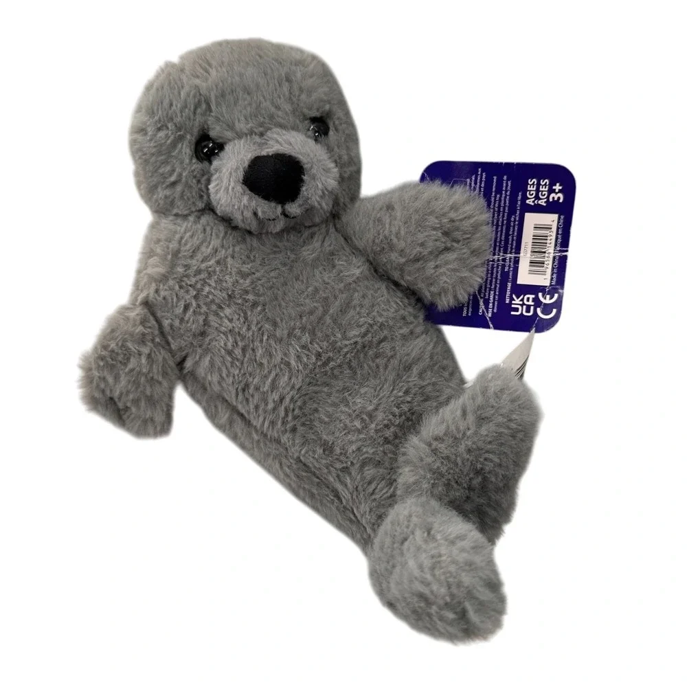 Kellytoy Jazwares Plush Gray Seal Stuffed Animal 12